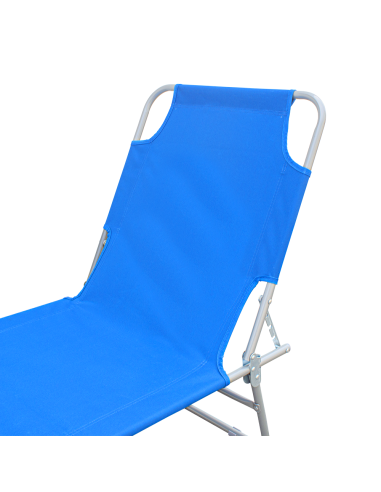 2 pièces chaises longues pliantes en acier 2309...