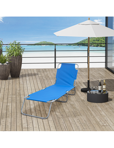 2 pièces chaises longues pliantes en acier 2309...