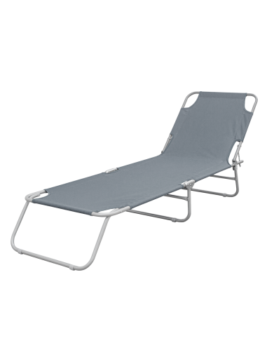 2 pièces chaises longues pliantes en acier 2309...