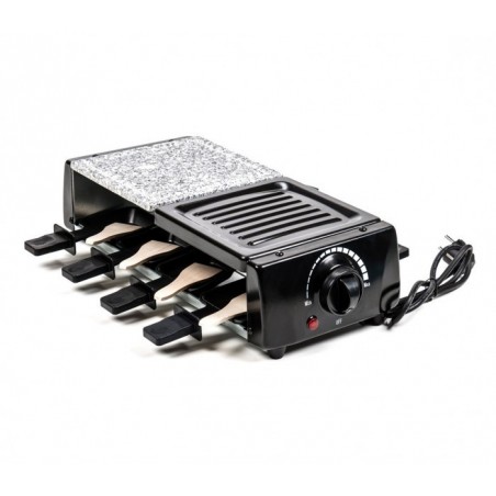 Appareil à raclette 8 personnes avec deux pierres antiadhésive - multifonction (comprend 16 accessoires / 1200W) - 38708