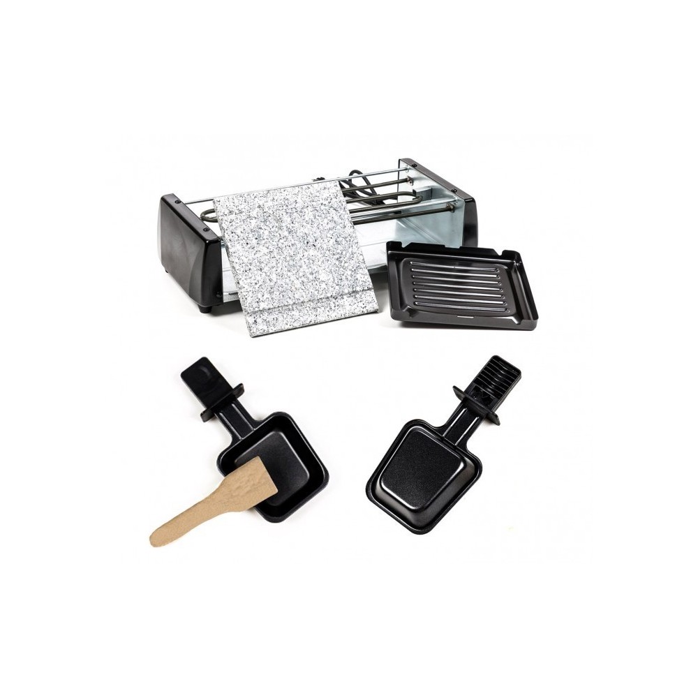 Appareil à raclette 8 personnes avec deux pierres antiadhésive - multifonction (comprend 16 accessoires / 1200W) - 38708