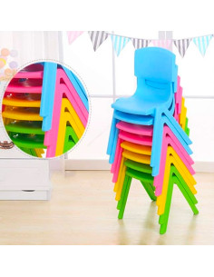 173710 Chaise colorée pour enfants en plastique résistant 26 x 30 x 50 cm