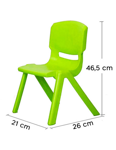 173710 Chaise colorée pour enfants en plastique...