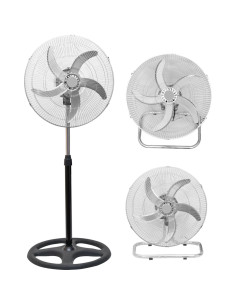 Ventilateur 3 en 1 sur Pied Table et Mural 50W avec 5...