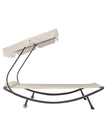 Transat Double Extérieur PARADISE avec Pare-Soleil et Coussins 155x173x200