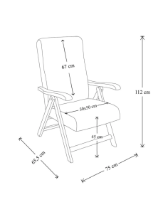 Fauteuil en Bois de Hêtre Noyer Miami MAS272 Dossier... 2
