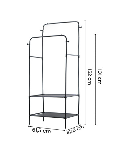 Étagère Multifonction Porte-Manteau et...