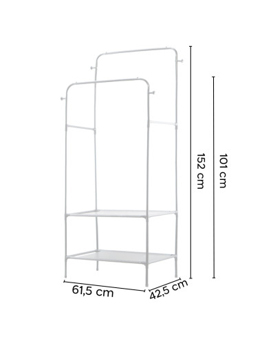 Étagère Multifonction Porte-Manteau et...