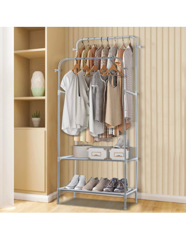 Étagère Multifonction Porte-Manteau et...