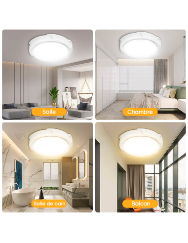 Plafonnier LED 200W 8000mAh IP54 avec Panneau...