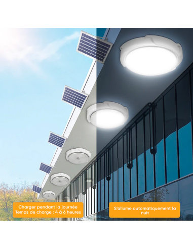 Plafonnier LED 200W 8000mAh IP54 avec Panneau...