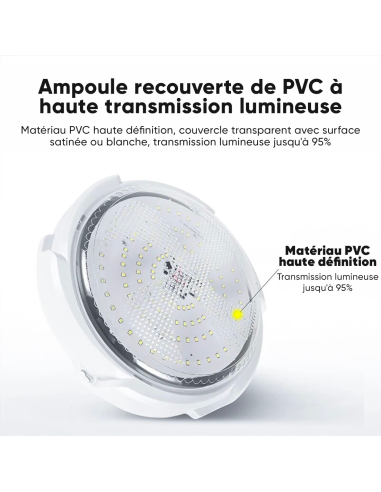 Plafonnier LED 200W 8000mAh IP54 avec Panneau...