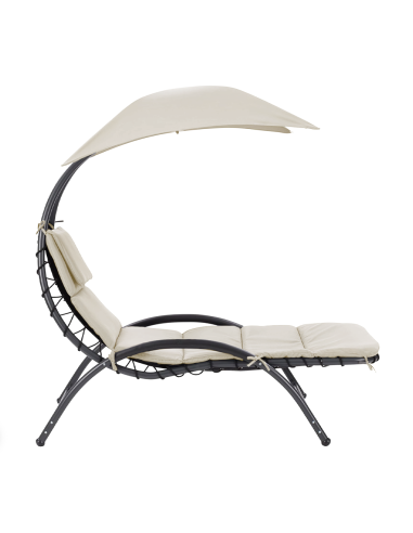 Chaise longue avec parasol BALI Hamac en acier...