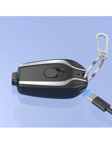 Porte-clés Powerbank 1500mAh Chargeur d'urgence...