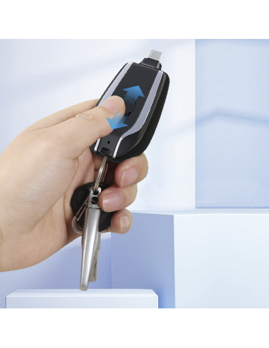 Porte-clés Powerbank 1500mAh Chargeur d'urgence...