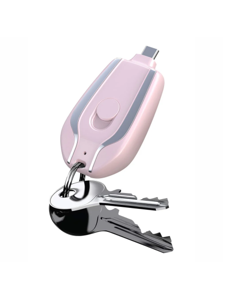 Porte-clés Powerbank 1500mAh Chargeur d'urgence portable Câble USB-C