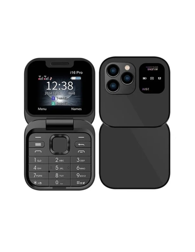 Téléphone de poche pliable 1,77" I16 PRO Double...