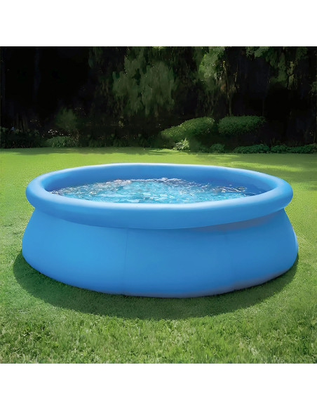 Piscine autoportante ronde avec boudin gonflable PVC BL568 et filtre 244xH66cm