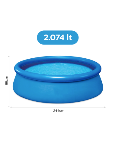 Piscine autoportante ronde avec boudin...
