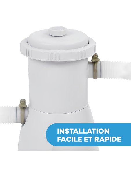 Piscine autoportante ronde avec boudin gonflable PVC BL573 et filtre 366xH76cm