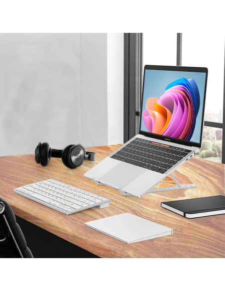 Support d'ordinateur portable pliable antidérapant inclinable à 6 niveaux