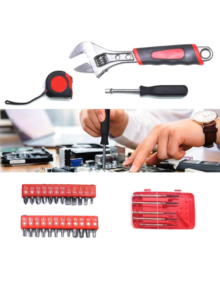 Boîte outils roulettes 849pz valise professionnelle bricolage accessoires mixtes