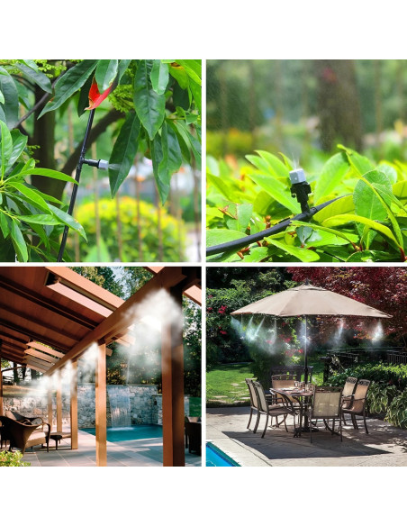 2 PZ Kit système d'arrosage automatique nébuliseur pour extérieur, câble de 10 m
