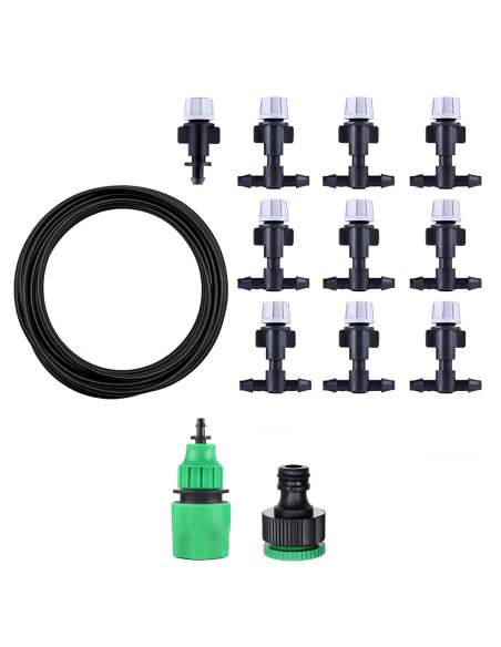 2 PZ Kit système d'arrosage automatique nébuliseur pour extérieur, câble de 10 m