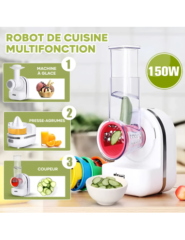 Robot de cocina multifunción 3 en 1 exprimidor...