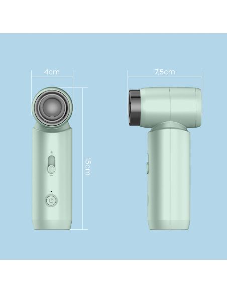 Mini Ventilateur Multifonction Sans Fil Rechargeable avec Vitesse Réglable