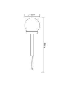 2pz Lampe Sphère Recharge Solaire 10cm pour Extérieur... 2