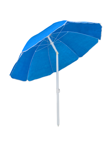 Parasol de plage inclinable antivent avec 8...