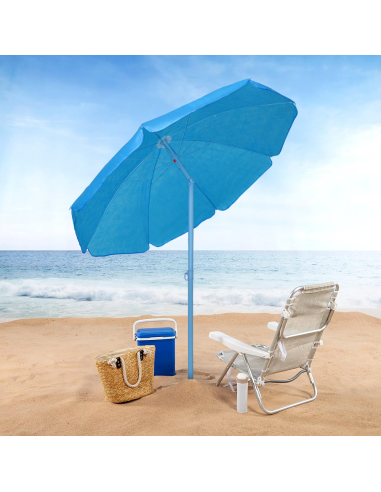 Parasol de Plage TNT Palinuro H185cm Inclinable...
