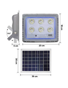 Projecteur Solaire LED 200W Panneau Solaire Crépusculaire... 2