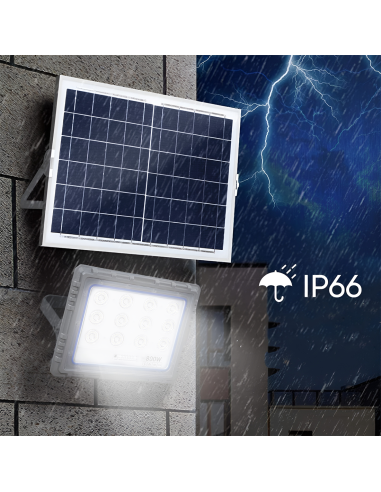 Projecteur Solaire LED 800W Panneau Solaire...