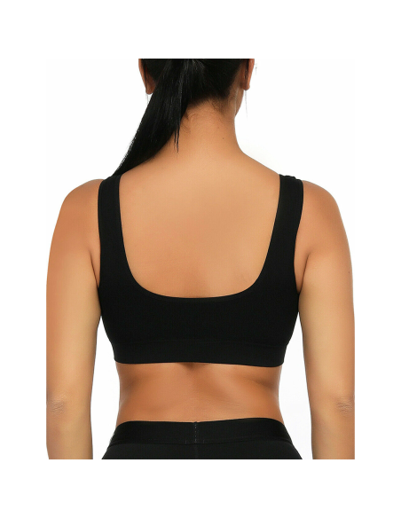 Soutien-gorge de sport Top sans armature avec épaule large respirante élastique