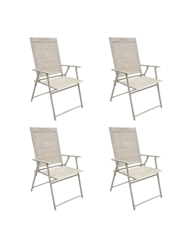 Ensemble Jardin Aluminium Table 4 Chaises en...