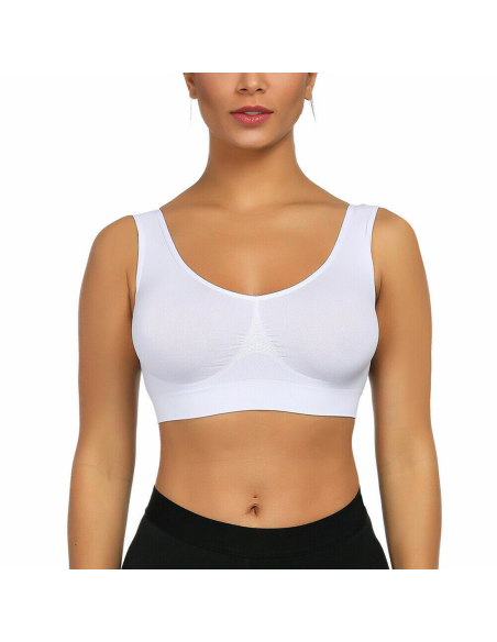 Pack 3 Brassières De Sport Sans Armatures Épaules Larges Respirant Élastique