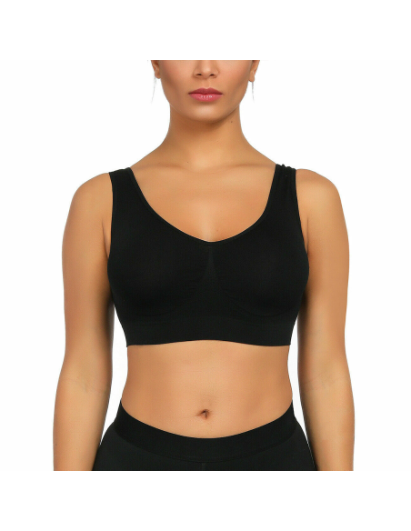 Pack 3 Brassières De Sport Sans Armatures Épaules Larges Respirant Élastique
