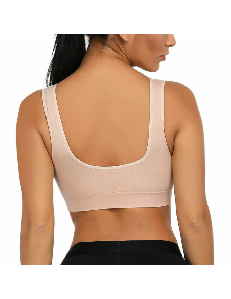 Pack 3 Brassières De Sport Sans Armatures Épaules Larges Respirant Élastique