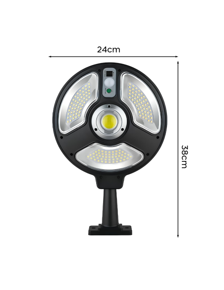 Lampe Solaire Lampadaire de Rue 220 LED Panneau Solaire Télécommande IP66