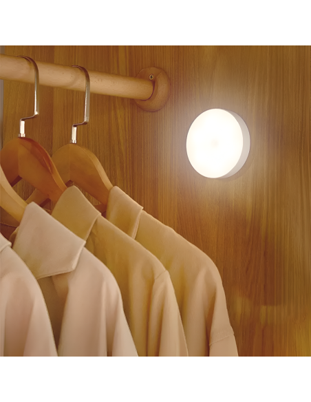 Applique Mural LED Intelligent avec Capteur de Mouvement Rechargeable par USB