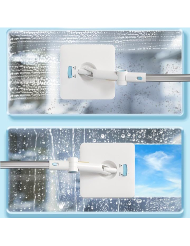 Nettoyeur vitres télescopique brosse chiffon...