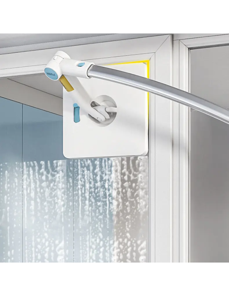 Nettoyeur vitres télescopique brosse chiffon microfibre l'intérieur l'extérieur
