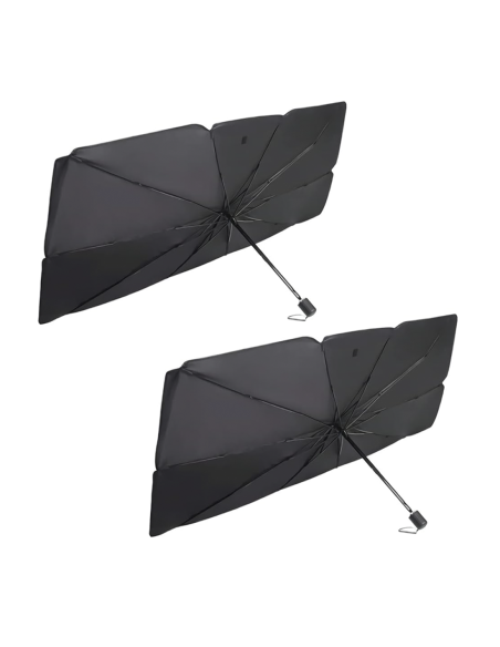 2 PZ Pare-soleil pliable voiture couverture de pare-brise universelle, 140x76cm