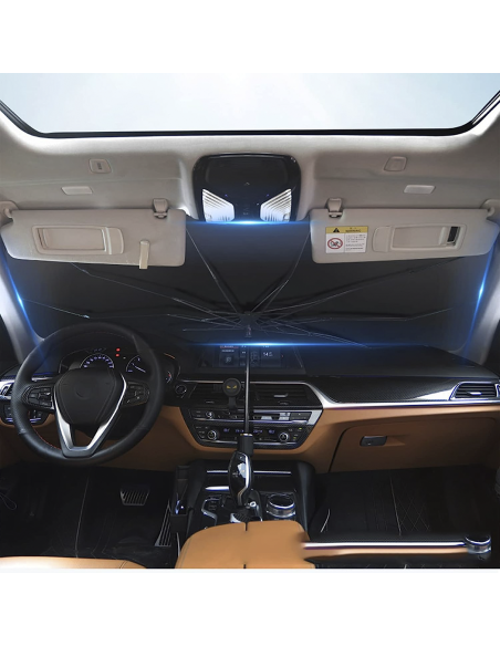 2 PZ Pare-soleil pliable voiture couverture de pare-brise universelle, 140x76cm