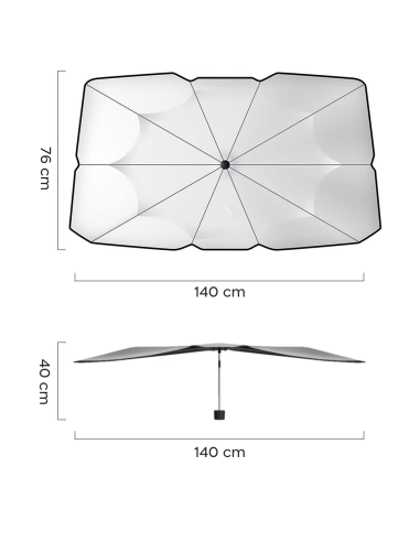 2 PZ Pare-soleil pliable voiture couverture de...