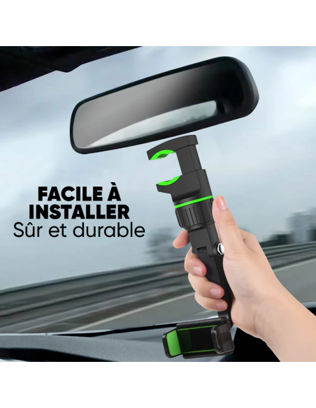 Support de smartphone pour voiture pour rétroviseur, porte-téléphone universel