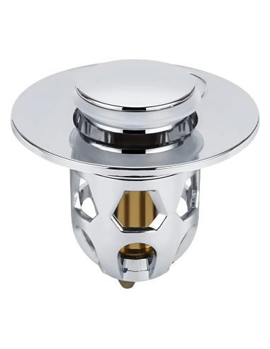 Set 2 Bouchons lavabo universel système pop-up,...