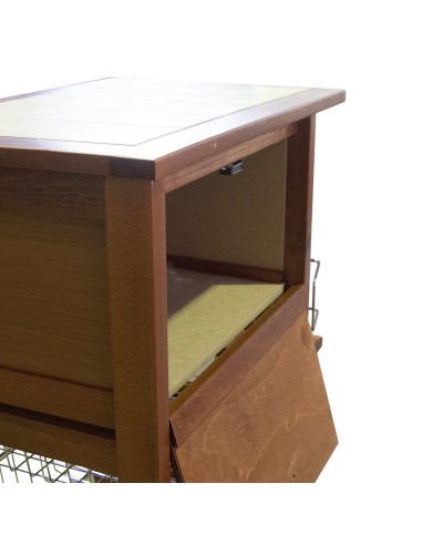 MAS017 Vesuvio Noyer Chariot 57x38x82h cm avec...